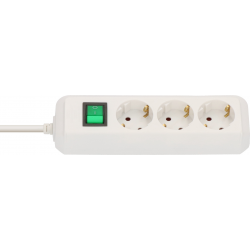 BRENNENSTUHL 5m White Extension Cord 3G1.5+J 3-Outlet